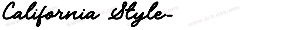 California Style字体转换